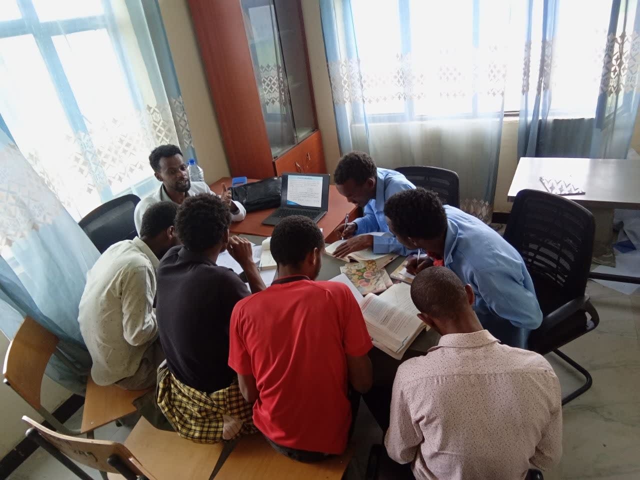 Students group study